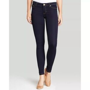 Micheal Kors Izzy Skinny Leg Mid-Rise Denim Dark Blue Jeans